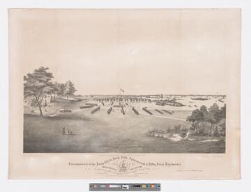 Encampments of the Forty Third, Forty Fifth, Seventeenth & Fifty First Regiments Massachusetts Volunteers