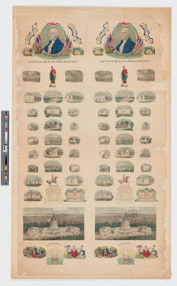 Panorama of Washington. : First in war. First in peace and first in the hearts of his countrymen