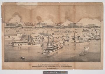 Sacramento City. Waterfront with contemplated improvements