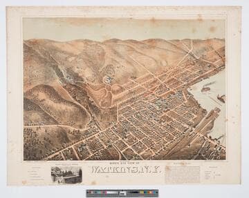 Bird’s eye view of Watkins, N.Y