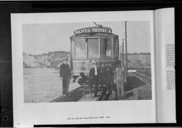 Pacific Electric car on Wharf, Port of Los Angeles, Santa Monica