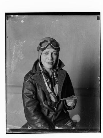 Portrait of a female aviator