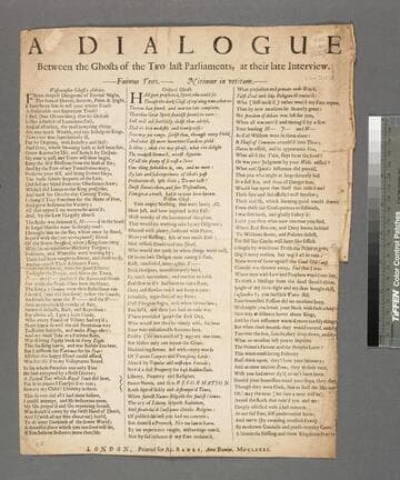 A dialogue between the ghosts of the two last Parliaments, at their late interview. -Fuimus Troes.- Nitimur in vetitum.-