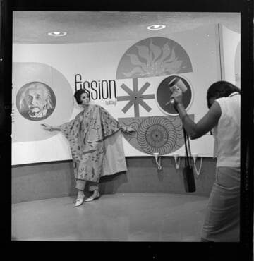 High-fashion photoshoot on the beach and in the Nuclear Information Center at SONGS