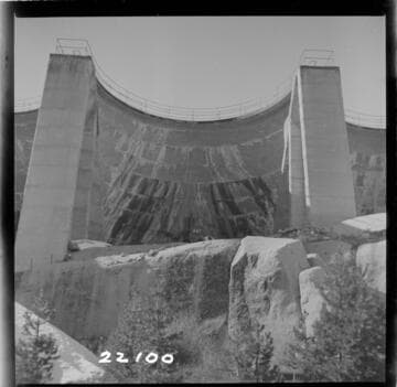 Big Creek, Florence Lake Dam - View of Intrados Arch #47
