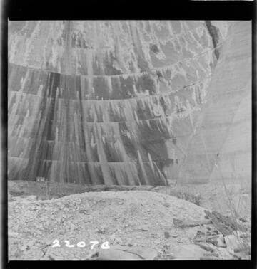 Big Creek, Florence Lake Dam - View of Intrados Arch #34