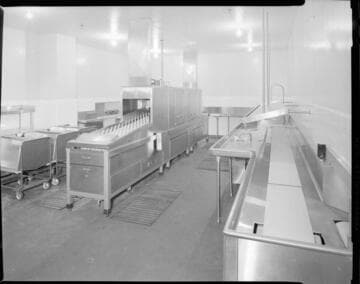 Large Cafeteria and new stainless steel kitchen