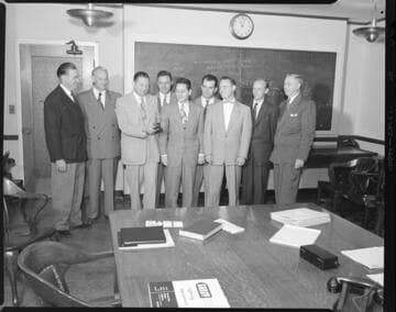 Group portrait during meeting