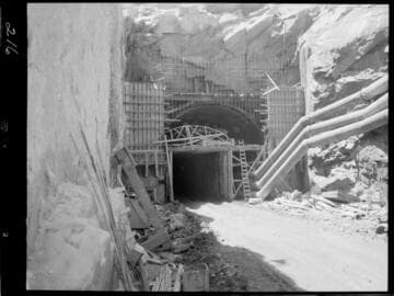 Big Creek - Mammoth Pool - Concrete forming at diversion tunnel portal