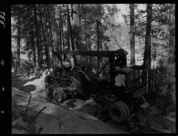 Big Creek - Mammoth Pool - Drill rig from gate shaft drill hole