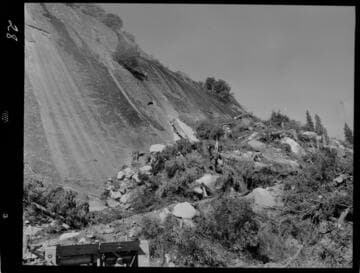 Big Creek - Mammoth Pool - West abutment clearing of damsite looking north