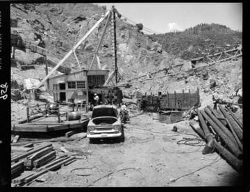 Big Creek - Mammoth Pool - Boom at top of surge shaft