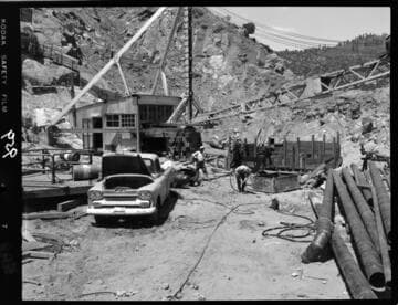 Big Creek - Mammoth Pool - Boom at top of surge shaft