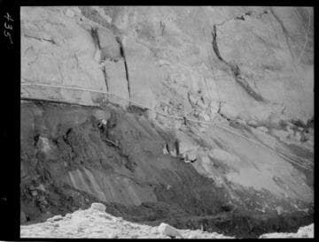 Big Creek - Mammoth Pool - View showing east abutment cutoff trench