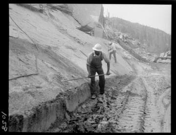 Big Creek - Mammoth Pool - Dress up on West Abutment