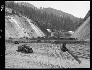 Big Creek - Mammoth Pool - General view of fill operation