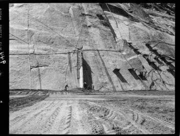 Big Creek - Mammoth Pool - Cutoff wall on west abutment