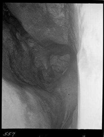 Big Creek - Mammoth Pool - General view of rock structure in bottom of cutoff trench