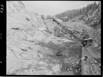 Big Creek - Mammoth Pool - Excavation of cutoff trench