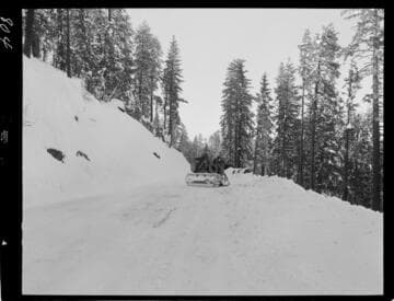 Big Creek - Mammoth Pool - Skip loader on 0400 road