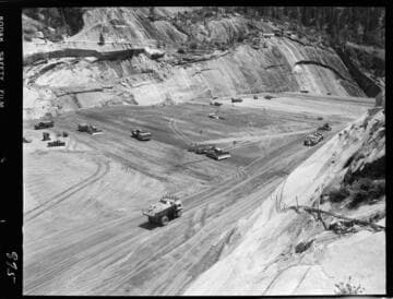 Big Creek - Mammoth Pool - General view of fill operation