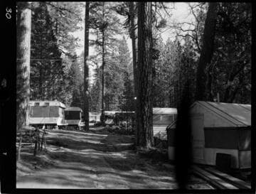 Big Creek - Mammoth Pool - Diversion tunnel contractors campsite at Chiquito Creek