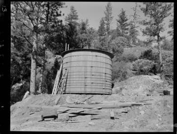 Big Creek - Mammoth Pool - 16,000 gallon camp water supply tank installation
