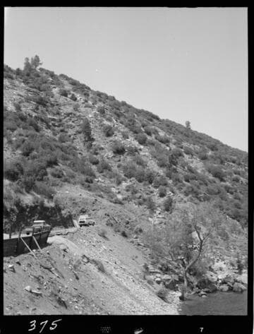 Big Creek - Mammoth Pool - General view of powerhouse and penstock area