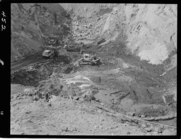 Big Creek - Mammoth Pool - Excavation of cutoff trench