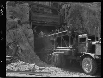 Big Creek - Mammoth Pool - Jumbo drilling at Rock Creek adit portal