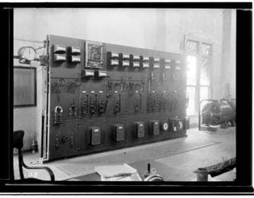 A switchboard inside the Visalia Steam Plant