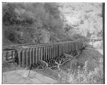 A view of the main sandbox of Kaweah #1 Hydro Plant