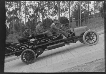 Dodge Truck used as stage at Huntington Lake
