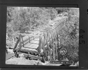 The end of flume #1 of Kaweah #2 Hydro Plant