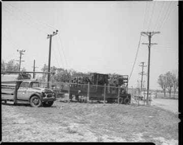 Portable electric substation in operation