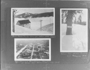 Dam 3, Huntington Lake (1922). ; Worker Housing at Rector Sub., Farmersville, CA (1931). ; Kaiser Pass (1923)