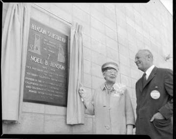 Dedication of Plaque at Hinson Substation to honor Noel B. Hinson