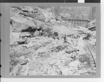 Excavating for Dam #4 site looking North West