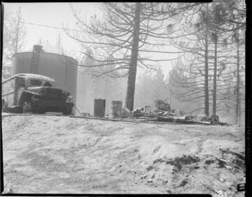 San Bernardino wildfire in 1956