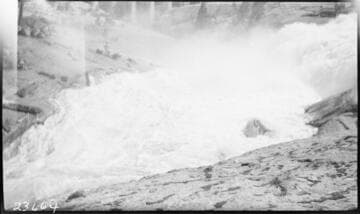 South Fork of San Joaquin River below Florence Lake Dam with approximate 3000 cfs spill
