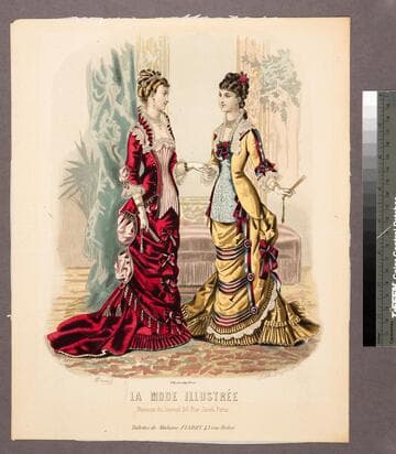 La mode illustrée bureaux du journal, 56, rue Jacob, Paris toilettes de Madame Fladry, 43. rue Richer