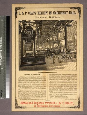 J. & P. Coats’ Exhibit in Machinery Hall