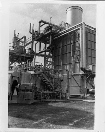 This boiler at the Garden State Paper Company was Edison's first industrial cogeneration installation in modern times