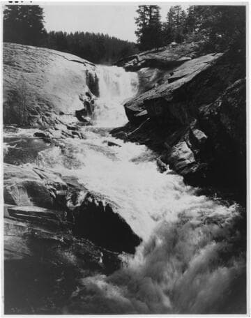 The large volume of water carried by this rushing Sierra torrent even in the late summer months persuaded John Eastwood to name it "Big Creek."
