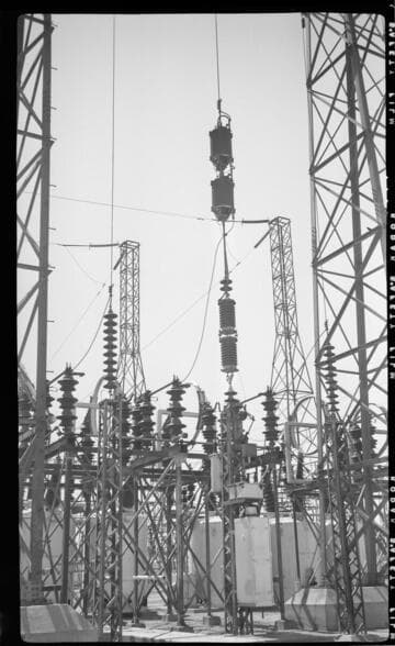 Switch-racks at electric substation
