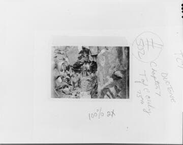 A construction crew probably working on one of the adits at Ward Tunnel at Big Creek Hydro Plant