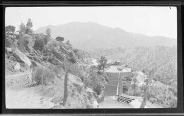 Borel's "Profanity Flume" and Forebay above Borel Powerhouse from County Road