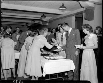 Dedication of new Big Creek Recreation Hall: chowline