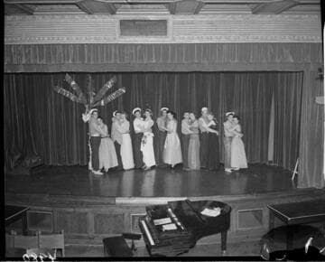 Stage rehearsal (South Pacific ?) at Edison theater auditorium