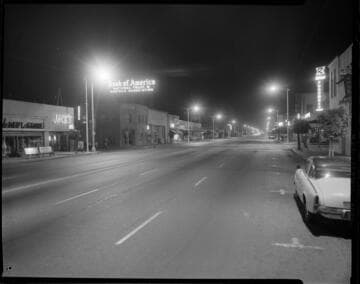 Street lighting "after" at night on Garvey